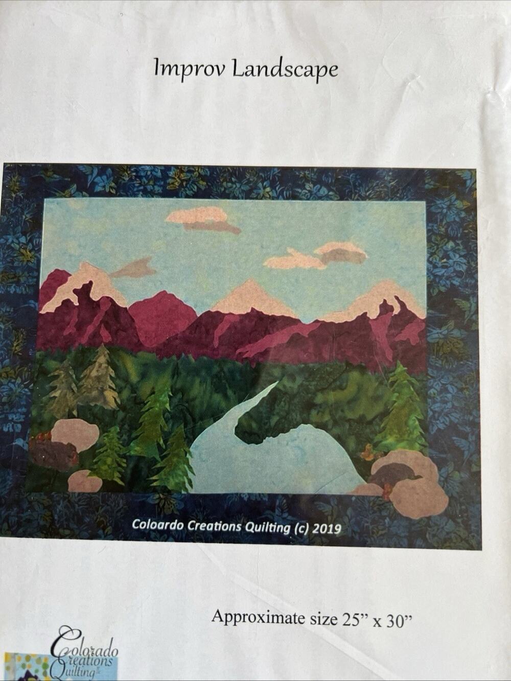 Quilt Pattern Mini Landscape 25"x30" Colorado Improv by Jackie Vujcich NEW